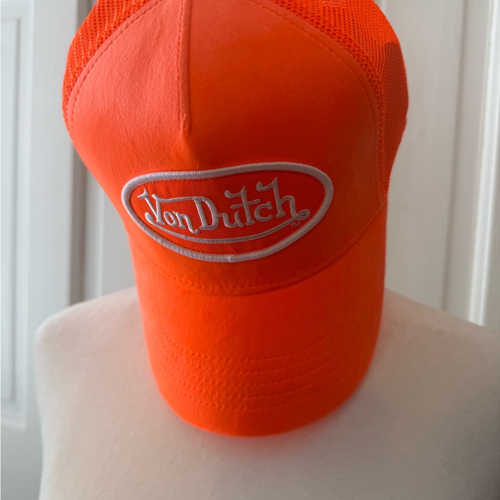 Von Dutch Vibrant Orange Trucker Hat